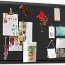 Miratino Large Bulletin Board, 23 "x18 Black Cork Boards for Walls with Frame, Pin Display Board Vision Board for Home School Office Decor