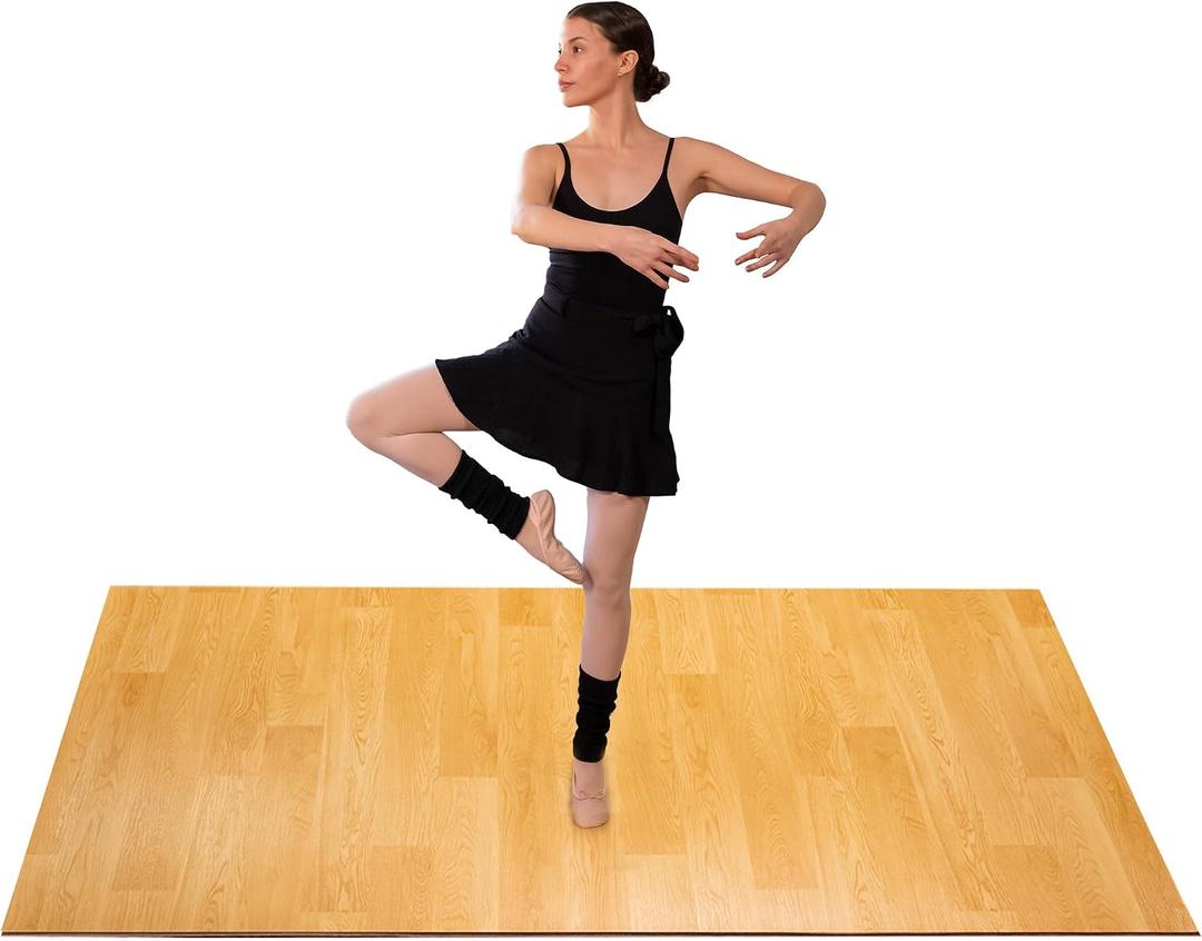 Marley Dance Floor for Home & Studio |4Ft x 6Ft  | Portable Dance Floor Mat for Ballet, Tap, Irish Dancing & More| Roll-Out Vinyl Flooring for Dancers | Marley Flooring | 5MM