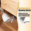 Floor Scraper Long Handle Stainless Steel, Multifunctional Cleaning Shovels with Flat Head, Moss Plaster Wall Putty Shingle Removal Tool, Ice Scraper, Snow Shovel for Driveway-Heavy Duty