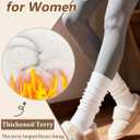 8 x Chalier 3 Pairs Wool Socks for Women Winter Slouchy Boot Socks Thick Warm Long Hiking Scrunch Crew Sock (White)