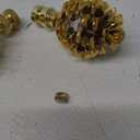 Royal Designs Pine Cone Resin Design 2.75" Lamp Finial for Lamp Shade, Polished Brass - Set of 2