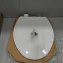 Bemis 1500EC Durable Wooden Toilet Seat, Easy Clean Hinges, Made in USA, Elongated, White