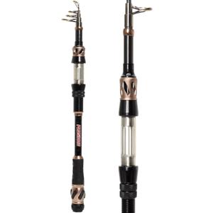 PLUSINNO Fishing Rod and Reel Combos - Carbon Fiber Telescopic Fishing Pole - Spinning Reel 12 +1 Shielded Bearings Stainless Steel BB 5 Ft