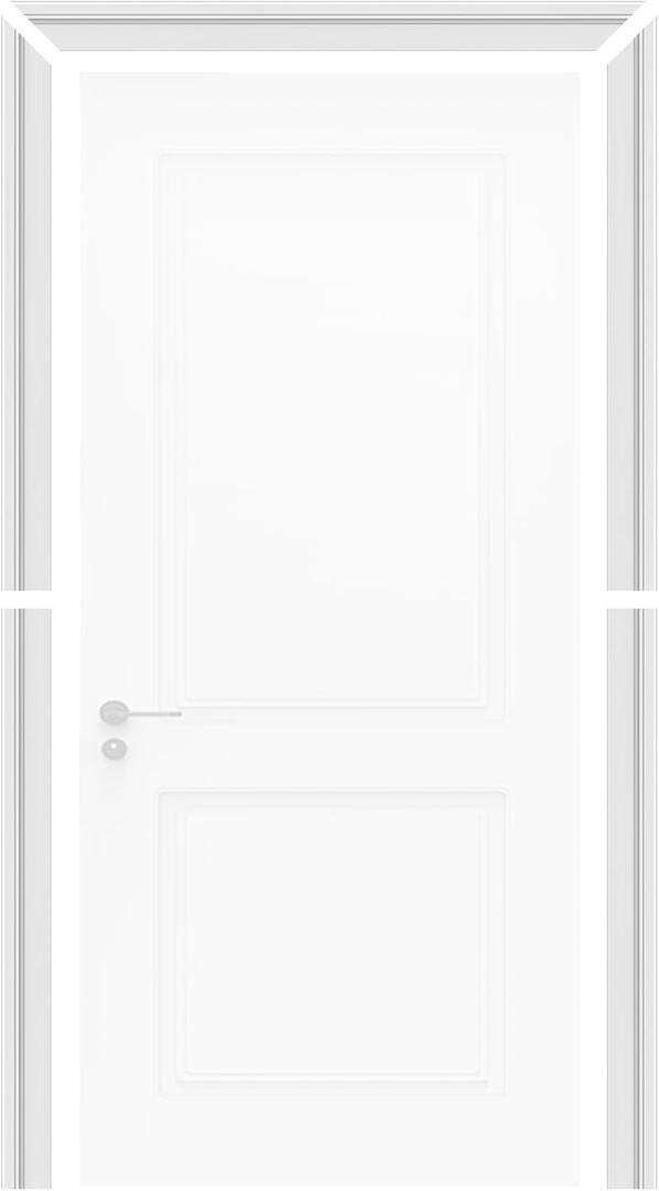 5 Pcs Mitered White PVC Brickmould Outdoor Door Trim Kit 1-1/4" x 2" x 81-3/4" Exterior Door Frame Kit