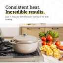Lodge Essential Enamel Cast Iron Dutch Oven 6 Quarts - Perfect for Bread Baking, Braising, Marinating & Slow Cooking - Features Moisture-Sealing Lid & Dual Handles - Kitchen Essentials - Sandalwood