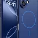 2 x Magnetic for iPhone 17 Case, [Matte Solid Color] [Full Camera Protection] Protective Case for iPhone 17 - Deep Blue