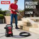 MZK 2026 New Lightweight Pressure Washer, Portable One-Button Start with 4 Adjustable Nozzle & Foam Cannon, Powerful Cleaning Machine for Cars, Patios, Fences & Driveways(Red)