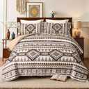 Tyrot Brown King Size Comforter Set 3 Piece Boho Aztec Western Bedding Sets, Soft Lightweight Comforter for All Seasons, Southwestern Style, 1 Comforter & 2 Pillow Shams