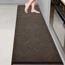 Washable Kitchen Rug 24" x 82" / 60cm x 210cm, Non Slip Kitchen Mat for Floor, Absorbent Indoor Entryway Runner Rug for Hallway, Laundry, Bathroom, Bedroom (Roll Packing)