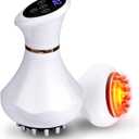 Lymphatic Drainage Massager,4-in-1 Electric Body Sculpting Brush,Helps Reduce Stretch Marks&Cellulite for Relaxation,Multi-Speed Anti Cellulite Massage Tool for Belly Legs Arms(White)