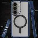 Ghostek Covert Clear S26 Case MagSafe Compatible with Magnetic Ring, Slim Thin Shockproof Phone Cover Designed for 2026 Samsung Galaxy S26 (6.3") (Blue Matte)