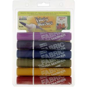 Uchida 7226D Brush Fabric Marker, Set of 6