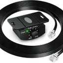 Universal Bass Control Knob, 11.48ft Extension Copper Core Cable with 4-Pin Subwoofer Volume Control, Easy Install,Compatible with Most Car Amplifier