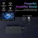 QIRUOZ Indoor Digital TV Antenna - Up to 200+ Miles Range, Amplified HD Signal Booster for Smart TVs | Supports 4K 1080P Free Local Channels, Easy Setup with 10ft Coax Cable