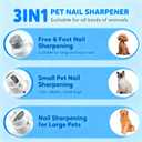 2025 Upgraded Silent Groom Pro Nail Grinder,2-Speed Dog Nail Trimmer with 2 Replacement Grinding Heads,Pet Paws Grooming Smoothing Tool for Cats and Dogs