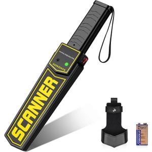 RANSENERS Handheld Metal Detector Wand,Security Wand,Portable Adjustable Sound & Vibration Alerts, Detect All Metal Products (Include Battery)