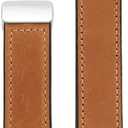 Genuine leather Waterproof Silicone Bottom Watch Strap Fit for Casio Swordfish Mdv-106/107 EFR-303L Men Watch Band (Brown silver buckle)