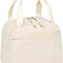 LEDAOU Lunch Box for Women Insulated Lunch Bag Corduroy Lunch Tote Bags Leakproof Cooler Lunch Case for Travel Work Picnic (Corduroy Solid Beige)