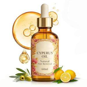 3 x Cyperus Rotundus Oil, Hair Removal Skin Serum, Hair Removal Oil, Moisturizing & Soothing for Smooth Looking Skin with Peppermint, Herbal Formula for Smooth Skin, For All Skin Types
