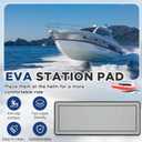 DaisyInner 20mm Thick Helm Station Pad with Adhesive Backing Non Slip Boat Standing Mat Anti Fatigue Boat Flooring Boat Helm Pad for RV Sea Deck Marine Decking Console, Grey, Black