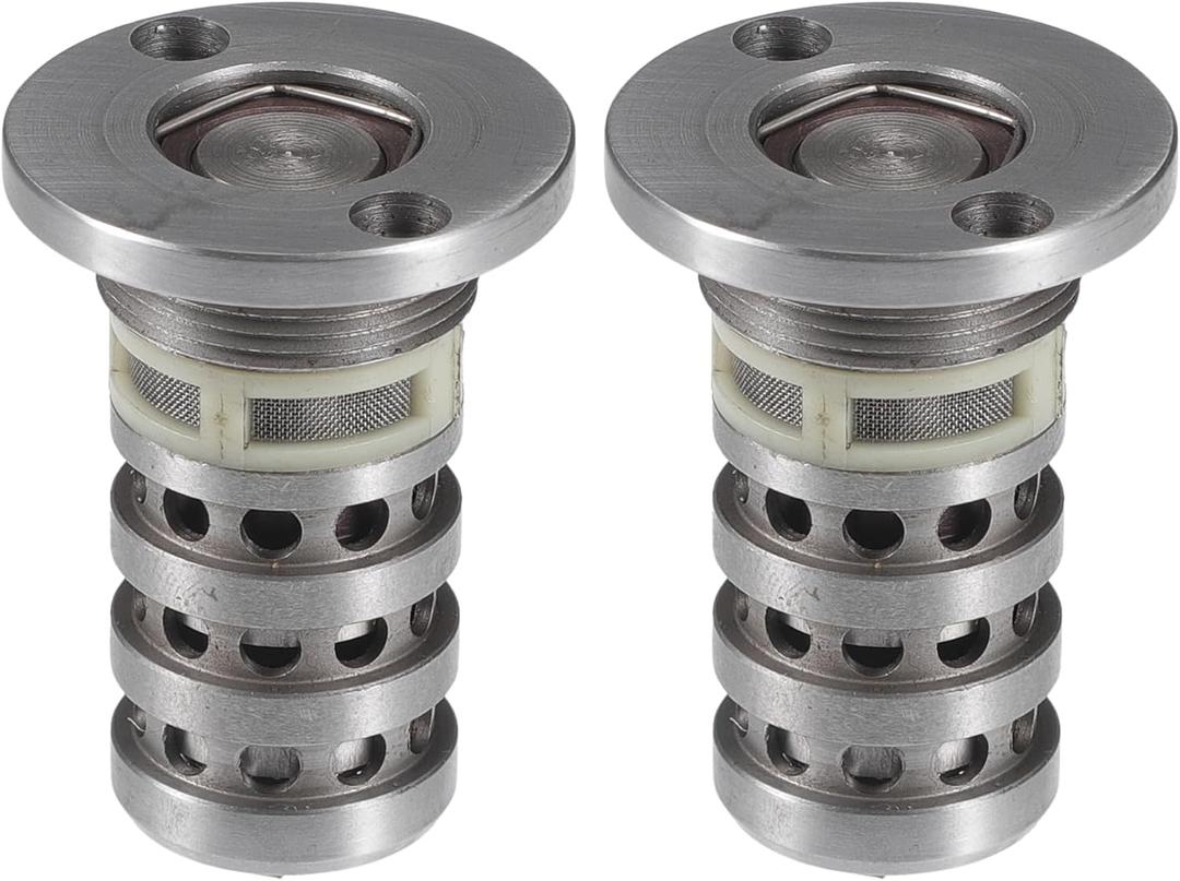 Engine Variable Valve Timing VVT Solenoid, Car Engine Camshaft Oil Control Valve No.06J109257L for Volkswagen Atlas 2018-2020 Silver Tone, 2 Pcs