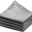 90% Outdoor Sun Shade Cloth, 8' x 8', Pergola, Deck, and Backyard Patio Sunshade with UV Protection, Heat Resistant HDPE Material, Reinforced Grommets (8x8 FT, Grey)