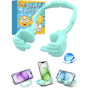 3 x Christmas Stocking Stuffers for Teens Boys Men Adults Gifts: Cell Phone Holder for Desk Funny Gag Gift Unique Gesture Phone Stand Birthday Gifts for Teenager Girls Women White Elephant Cool Stuff (Green)