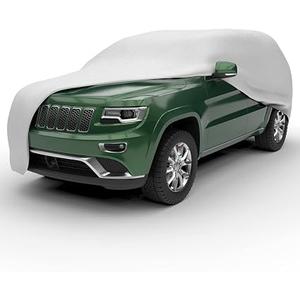 Budge Rain Barrier Car Cover, Outdoor, Water-Resistant, Breathable, Car Cover fits Cars up to 157" , Gray