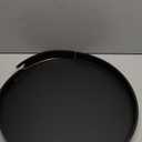 Large Round Black Tray, 20" Extra Large Black Ottoman Tray, Wood Serving Trays, Decorative Trays with Handles for Home Kitchen