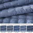 WDCOZY Blue Twin Size Quilt Bedding Sets with Pillow Sham, Lightweight Soft Bedspread Coverlet, Quilted Blanket Thin Comforter Bed Cover, All Season Summer Spring, 2 Pieces, 68x90 inches