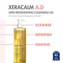 Avne XeraCalm A.D Lipid-Replenishing Cleansing Oil, Atopic Dermatitis, Eczema-Prone, Fragrance-Free, Pump, 13.5 oz.