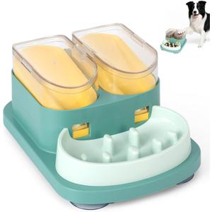 Dog Puzzle Toy, Double Food Dog Slow Feed Puzzle Toy, Adjustable Feeding Speed Puzzle Feeder for IQ Training and Mental Enrichment