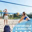 sportsnew Swim Bag Mesh Beach Drawstring Backpack with Wet Pocket, Drawstring Bag for Swimming, Gym, Pool, Workout Gear, Beach Volleyball Backpack for Women Men (Navy Blue)