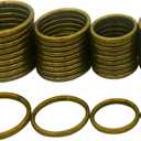 40pcs 4 Sizes O Rings Welded Strong Metal Heavy Duty Round Ring for Pet Collars Buckle Belts Strap Webbing Sewing