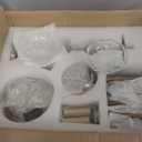 Crystal Chandelier Light Fixture, Modern K9 Crystal Chandeliers for Dining Room, 6Lights Gold Ceiling Light, Adjustable Hanging Pendant Light Fixture for Living Room Entryway Kitchen Island Hallway