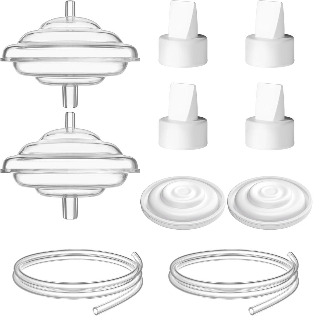 Breast Pump Replacement Parts for Spectra Motif Luna Cimilre Ameda MYA Breastpumps, Replace Duckbill Valves Backflow Protector Tubing Membranes for Spectra S2, S1, 9 Plus, Synergy Gold,10PCS (10 Pieces Set)