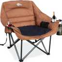 Oversized Camping Chairs for Adults Heavy Duty Folding Lawn Chair, 1 PACK