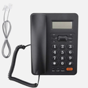 lINE Desk Telephone with Caller ID Display, for Home and Office, Black