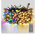 Joomer Color Changing Christmas Lights, 66FT 200 LED String Lights with Remote Timer Dimmable Connectable Fairy String Outdoor Waterproof for Christmas Decoration (Warm White to Multicolor)