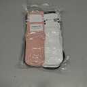 2 x Pilates Socks with Grips for Women Long Non-Slip Yoga Grippy Socks for BarreBalletDance & HospitalAnti-Skid Workou (US, Numeric, 5.5, 10, Regular, Regular, 2, Black/White/Grey/Pink) (L)