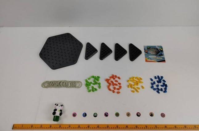 4 x Chess Game, 2 to 4 Players Chain Chess Desktop Puzzle Interactive Game for Kids, Rubber Band Board Game for Family Funand Strategy Play, Small