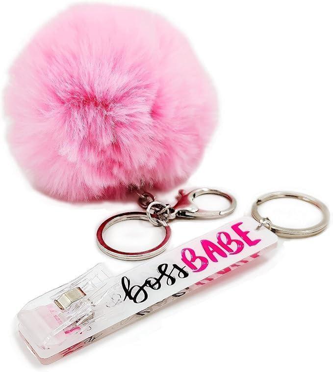 Credit Card Grabber For Long Nails, Cute Acrylic Debit Bank For Women (Pink)
