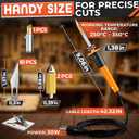 Hot Knife Cutting Tool - Reliable Easy to Use Hot Knife Plastic Cutter for Wood, Plastic, Foam, Crafts, Wires, 55" Cable, 30W Power Draw - 10 Blades, 2 Blade Holders & 1 Wood Burning Tip Included