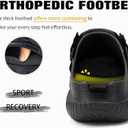 COFACE Mens Recovery Clogs Comfortable Walking Thick Cushion Sandals Sport Casual Orthopedic Mules with Plantar Fasciitis Arch Support, US9
