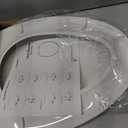 Elongated Toilet Seat 18.5" - Soft Close, Durable PP Toilet Seat, Easy Installation & Removal, Fits Most Toilet Bowls