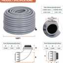 Liquid-Tight Conduit 100 ft and 10 Pieces of Connector Kit, Electrical Conduit 3/4 100ft w/UL Certification, Flexible Conduit with 5 Straight and 5 90-Degree Conduit Connector Fittings