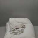 Andency Ivory Comforter Full Size, 3 Pieces Solid Farmhouse Shabby Chic Ruffle Bedding Sets, All Season Soft Lightweight Comfy Down Alternative Bed Set for Girls Teens Men Women