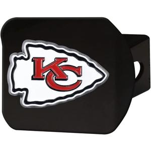 FANMATS NFL Unisex-Adult Black & Color Logo (3.4"x4", Red)