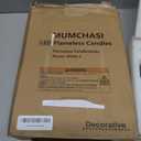 4 Pcs Flameless Taper Candles, Christmas Tree Candles with Remote, Battery Operated Candlesticks, Flickering LED Window Candlelights Real Wax Christmas Candlesticks H9.45,11.4Green