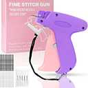 Stitch Gun for Clothes Handheld Stitch Gun Quick Clothing FixerSewing Kit Includes 1,000 Black Fasteners & 1,000 White Fasteners & 6 Needles (Purple-pink)